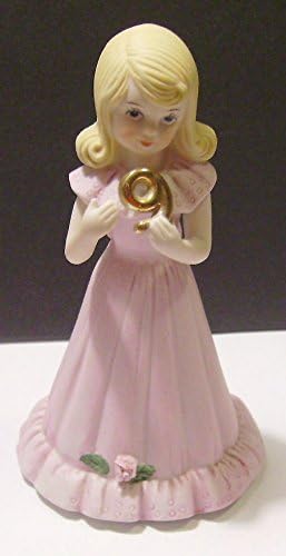 Enesco Growing Up Girls “Blonde Age 9” Porcelain Figurine, 5”