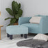 15x10.8x8.7inch Adeco Small Ottoman Footstool- Mordern Rectangle Soft Fabric Footrest