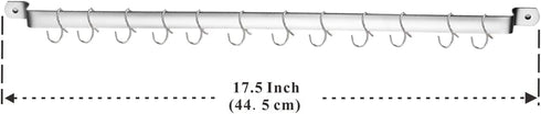 Kyraton Kitchen Utensil Rack, Wall Mounted Gourmet Kitchen Rail Organizer for Hanging Knives, Mug Rack, Spatula Rack