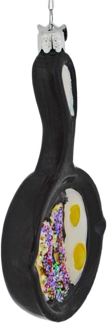 Noble Gems Glass Frying Pan Ornament, 5-Inch for Christmas