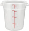 Winco Heavy-Duty Round Food Storage Container, 4 Quart, White