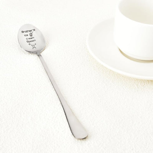 Little Big Brother Gifts, Ice Cream Spoon for Brother Birthday Christmas Gifts from Sister, Bonus Brother Gift