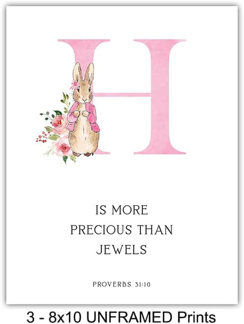 31 Proverbs - Christian Baby Girl Room Decor - Religious Nursery Decor - Scripture Wall Art - Fearfully and Wonderfully