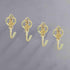 Crown Curtain Wall Hook for Household Clothes Hanging, Window Drapery Medallion Holdbacks, Gold