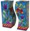 Jerusalem Fitted Shabbat Candlestick Holders, Hand Painted by Yair Emanuel, Brass Inserts