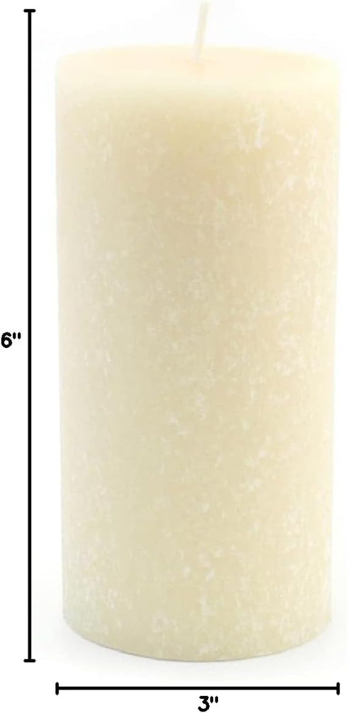 Root Candles Unscented Timberline Pillar Candle, 3 x 6-Inches, Buttercream