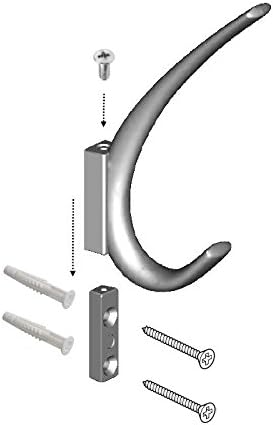 Ambipolar Premium Design Commander Heavy Duty Double Hooks, Entryway Coat Hooks (3 Pack, Oil Rubbed Bronze)
