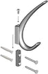 Ambipolar Premium Design Commander Heavy Duty Double Hooks, Entryway Coat Hooks (3 Pack, Oil Rubbed Bronze)