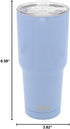 BUILT Double Walled Stainless Steel Tumbler Set with Replacement Lid, 30-ounces, 2 Reusable Tritan Wire Straw Cleaning
