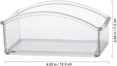 STOBOK Clear Acrylic Tea Storage Organizer, Sugar Packet Holder for Home Office Countertop and Coffee Bar