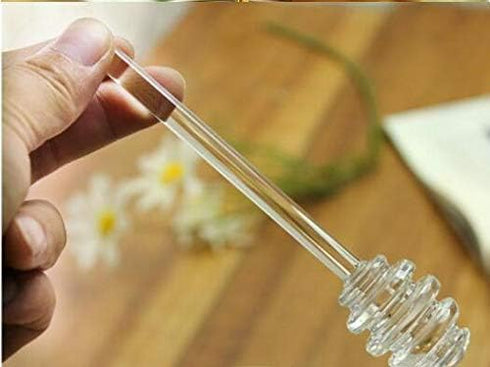 glasstore Tools,2pcs Glass Honey Dipper Sticks,Honey Dipper Spoons Stick Bee Honey Spoon Stirring Scooper For Durable