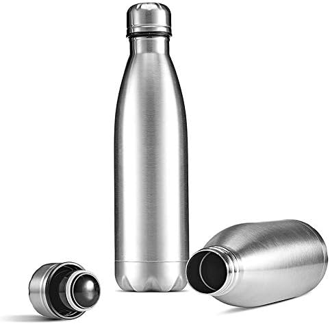 18/8 350ml 500ml 750ml 1000ml (1L) Double Wall Stainless Steel Vacuum Cola Shape Bottle, Narrow Mouth Thermo Flask