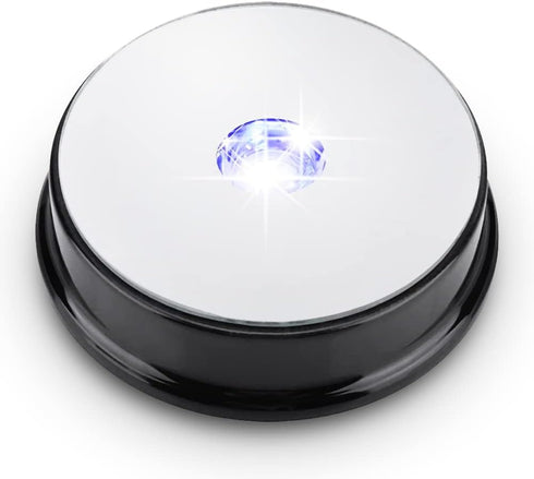 Semme Lighted Pedestal Display Base with Seven Color Changing Lights for Crystals and Figurines