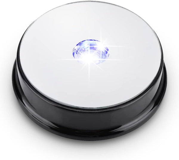 Semme Lighted Pedestal Display Base with Seven Color Changing Lights for Crystals and Figurines