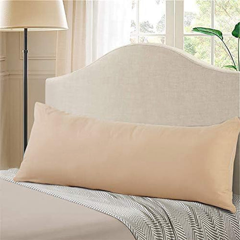 EVOLIVE Ultra Soft Microfiber Body Pillow Cover, 21"x54" with Hidden Zipper Closure, Taupe