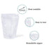 PABCK 100 Pack Clear Resealable Stand Up Bags, Heat Seal Zipper Lock Reusable Storage Pouches for Food Storage