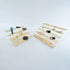 PACKGILO 4 Tier Acrylic Display Stand for Figures Wooden Risers for Display Case Craft Fair Acrylic Cupcake Stand
