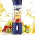 Vortex A7-BLUE Portable Blender, BPA Free, Rechargeable with Six Stainless Steel Blades, 500ml for Smoothies and Juice