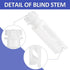 Vertical Blind Replacement Parts Repair Tabs White Stems for Vertical Blinds Curtain Accessories (12 Pieces)