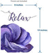 heshengzaixian Purple Flower Bathroom Wall Art Print, Mauve Rose Floral Relax Soak Unwind Quotes, Set of 4, 8X10in