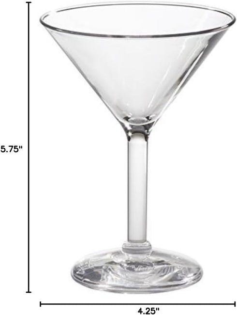 G.E.T. SW-1402-1-SAN-CL 6 oz. Martini Glass, Clear, Pack of 12