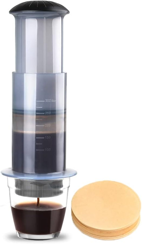 Coffee Press Maker - New Design, Bigger Capacity, Makes 1 to 3 Cups Quickly Without Bitterness