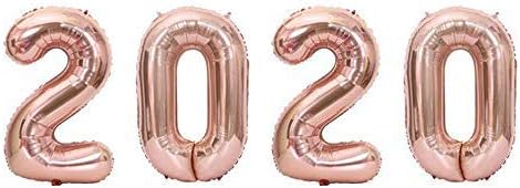 Balloon Number, 40 inch Rose Gold Foil Balloons Numbers Mylar 0-9 for Birthday Party, Wedding, Bridal Shower