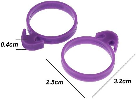 60 Pcs Reusable Pastry Bag Ties, Silicone Decoration Clips for Cake Piping, 15 Each Light Purple, Blue, Pink, Green