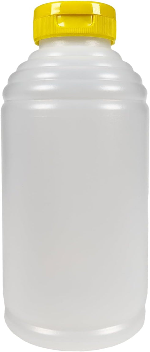 Pinnacle Mercantile Refillable HDPE Plastic Honey Bottles - Easy Squeeze, leak-proof, BPA-Free,