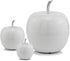 Modern Day Accents 3862 Manzano SM Polished Apple - Fruit Decor, Teacher Gifts, Office Desk Decor, Silver Apple