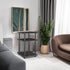 3-Tier Furinno TURN-N-TUBE Side Table, Square Modern End Table, Open Shelves Nightstand, Night Stand, Bedside Table
