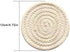 Gracelife 6pcs Round Drink Cup Mats, Pure Cotton Thread Weave, Absorbent Scald-proof Coasters, Beige