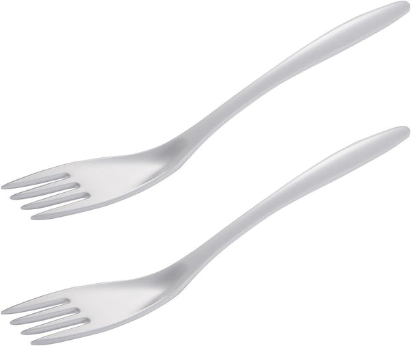 Melamine Fork, White, Set of 2
