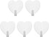 5PCS Stainless Steel Heart-Shaped Hooks, Multifunctional Self Adhesive Door Hooks, Wall Mounted Coat Rack, Milky White