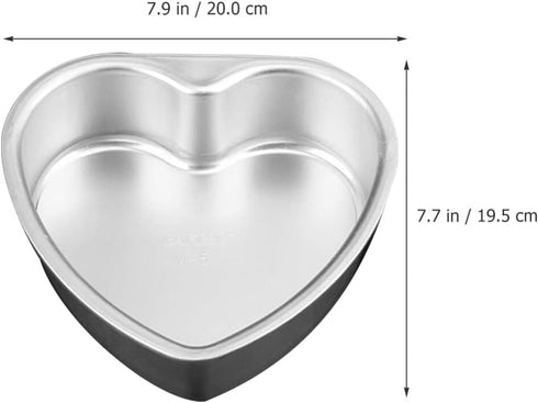 PATKAW Non Stick Heart Cake Mold, Aluminum Alloy Baking Pan for Cheesecake, DIY Cake Oven Pans for Wedding Party