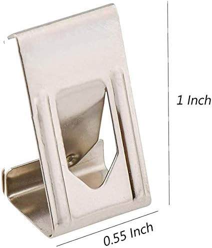 TBWHL 3D Printer Glass Bed Clips, Swiss Metal Small Picture Photo Frame Spring Turn Clip Hanger, Silver Tone, 1 inch x