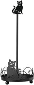 Cat Design Metal Paper Towel Holder, Metal Base for Added Support, Kitchen