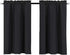Easy Home 2 Panels Blackout Tier Curtain - Rod Pocket for Kitchen, Bathroom, Living Room, Light Blocking for Small