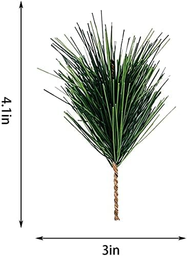 Alpurple 30 PCS Artificial Green Pine Needles Branches, Small Pine Twigs for Christmas Garland Decoration