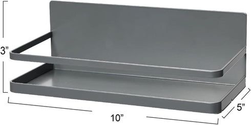 Household Essentials Metal Magnetic Spice Organizer in Grey