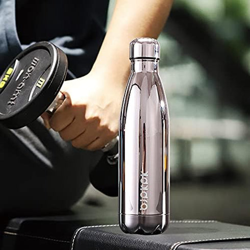 BJPKPK Insulated Water Bottles - 17oz/500ml Stainless Steel, Sports Water Bottles Keep Cold for 24 Hours and Hot for 12