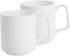 Fine Bone Ceramic Coffee Mugs Set of 2, 15oz Handles for Hot Beverages, Perfect for Home Coffee Lovers