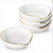 Boao 2.7 Inches Mini Ceramic Spoon Rests, Gold Rim Kitchen Spoon Holders for Cooking Season Soup