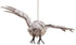 Grey Flying Owl Ornament with White Fur, Christmas