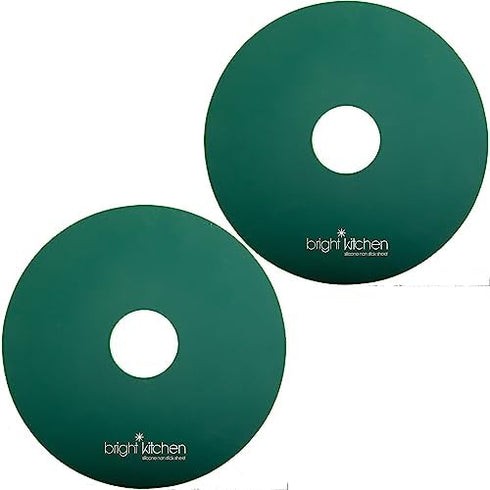 2 Silicone Dehydrator Sheets NON-Toxic for Nesco Round Dehydrators, Reusable Flexible Non Stick - 2 FLAT Sheets