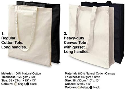 Andes Heavy Duty Flat-Bottom Canvas Tote Bag - Aesthetic Handmade from 12oz 100% Cotton, Reusable & Durable