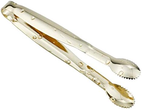 Mini Serving Tongs, Set of 4 Appetizer Tongs, 5 Inches (Gold)