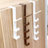 Sadiyamo 5 Layers Over The Door Hook Organizer Rack - Hanger Backpack Handbag Door Hook, Pack of 2 (Brown)