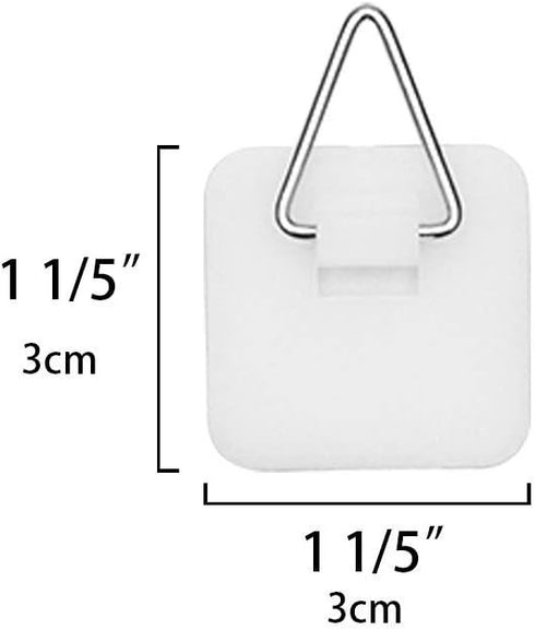 Artliving 1.25 Inch Invisible Adhesive Plate Hanger Set, Vertical Plate Holders for The Wall (50 Pack)