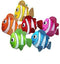 20pcs Colorful Reusable Fish Shopping Foldable Bags, Shoulder Tote (Random Color)